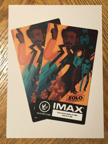 Star Wars: Han Solo IMAX Collectible Ticket Regal Cinema Movie Limited Edition