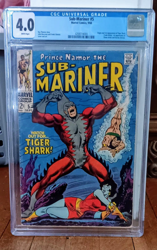 Sub-Mariner #05, Marvel Comics (September 1968, CGC 4.0)