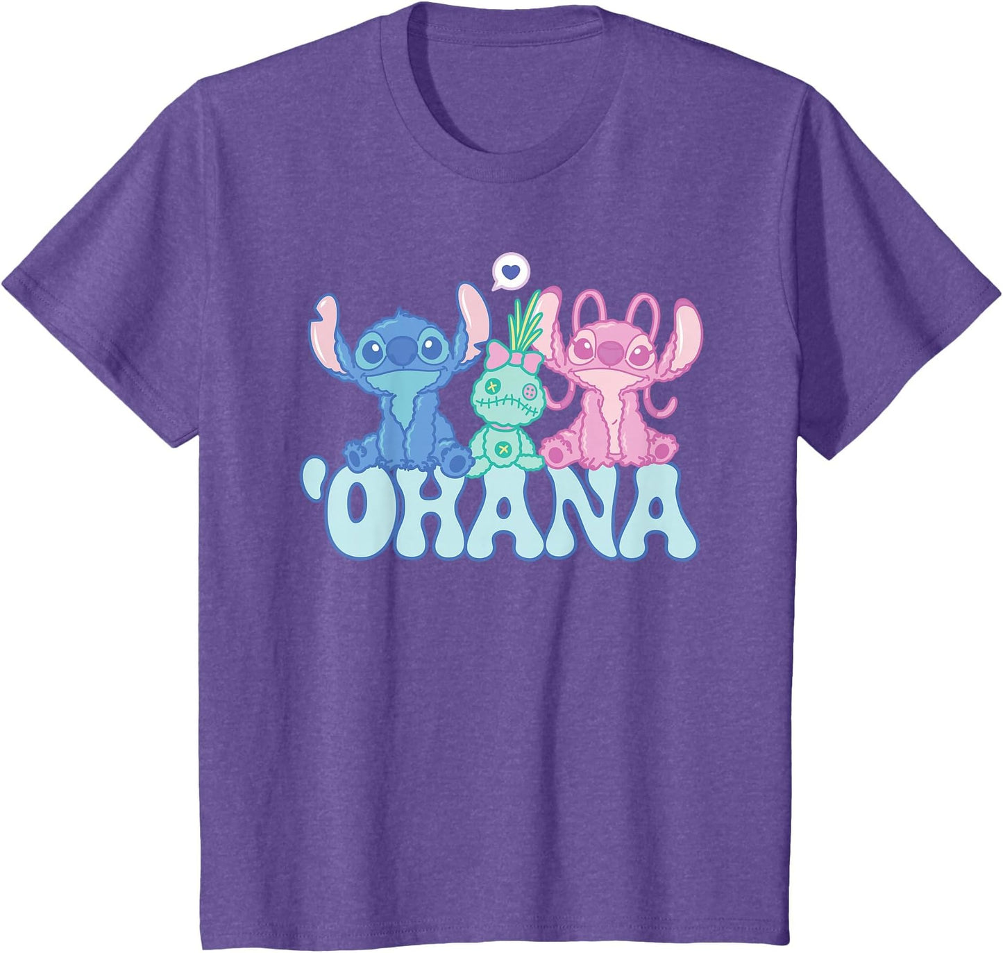 Disney Kids T-Shirt - Stitch with Angel & Scrump Fluffy Cute 'Ohana