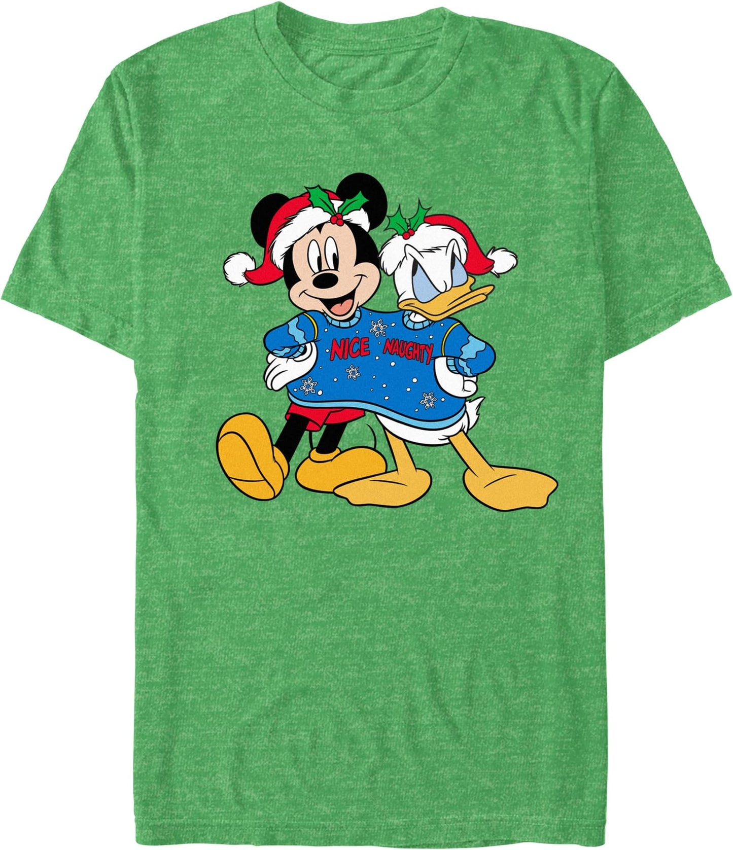 Disney T-Shirt - Mickey & Friends Christmas Nice and Naughty Donald and Mickey