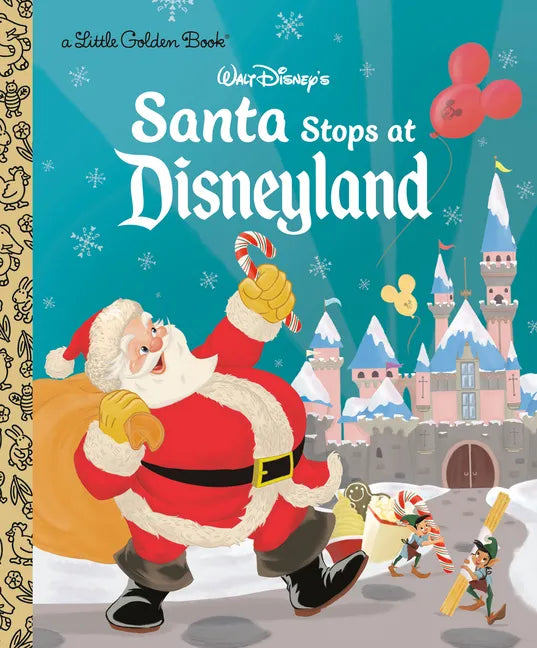 Disney Little Golden Book - Santa Stops at Disneyland (Disney Classic)