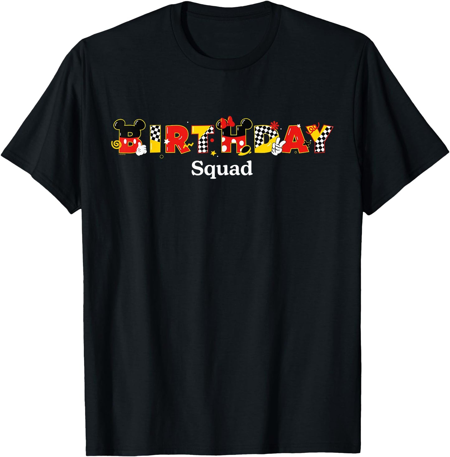 Disney T-Shirt - Mickey & Minnie Birthday Squad Birthday Party