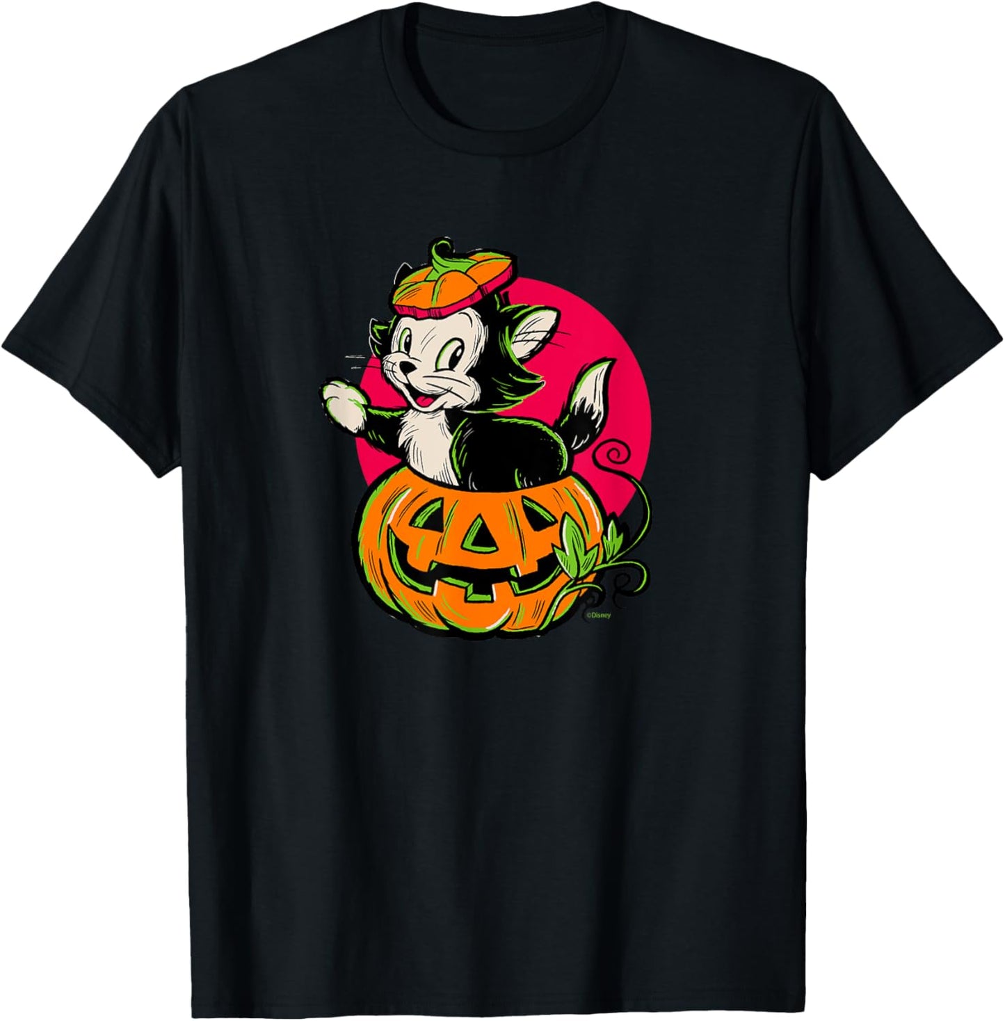 Disney T-Shirt - Figaro Jack-o�۪-Lantern Classic Halloween D100
