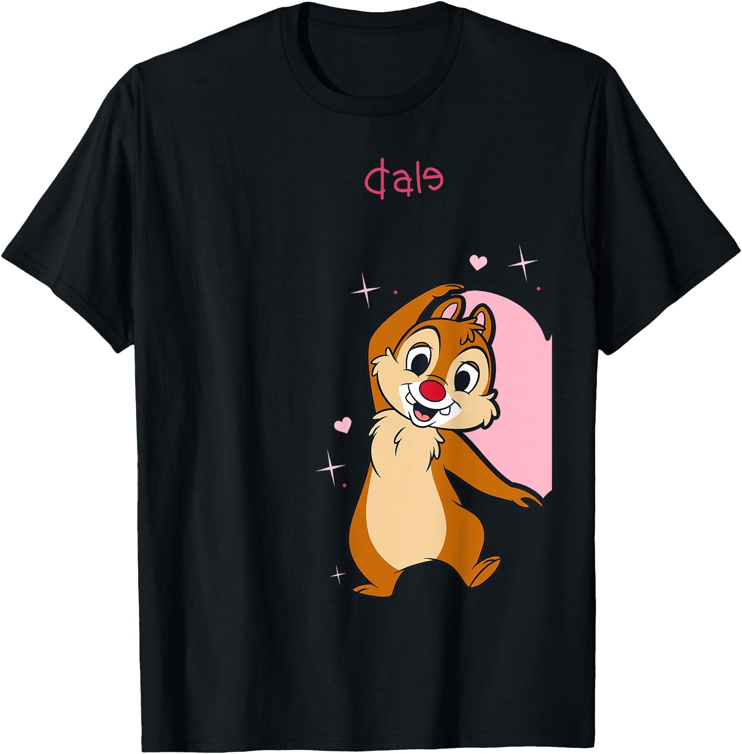 Disney T-Shirt - Chip 'n Dale Rescue Rangers Dale Half Big Pink Hearth