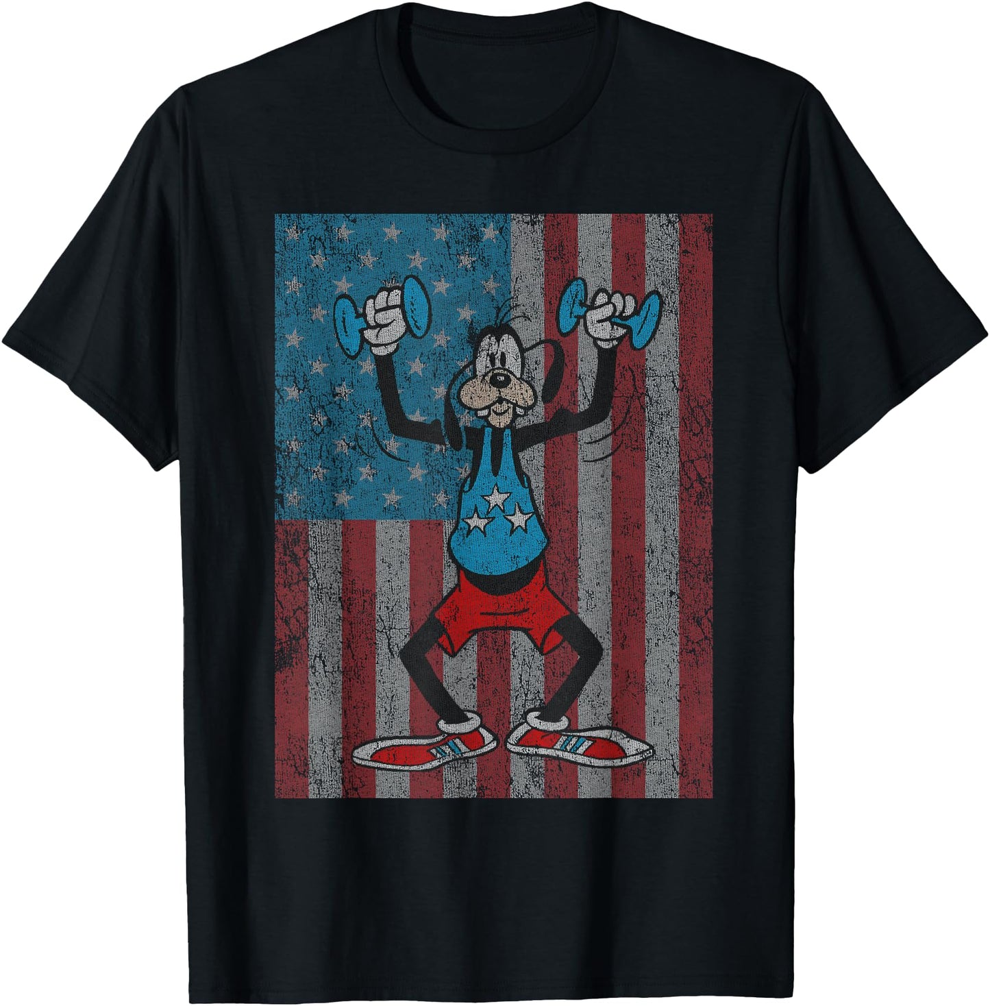Disney T-Shirt - Goofy Pumping Iron Americana