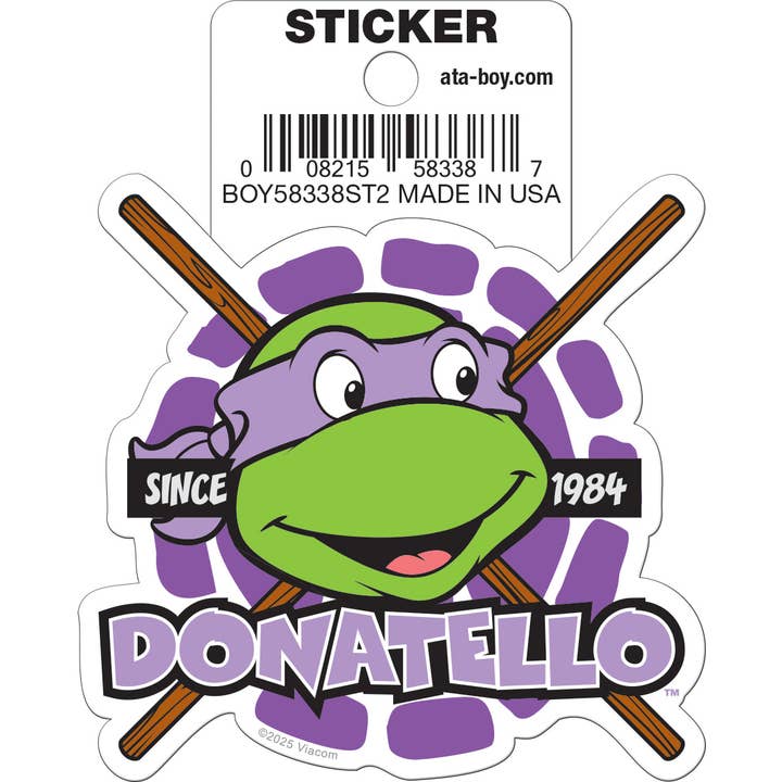 TMNT Donatello Head Die Cut Vinyl Sticker