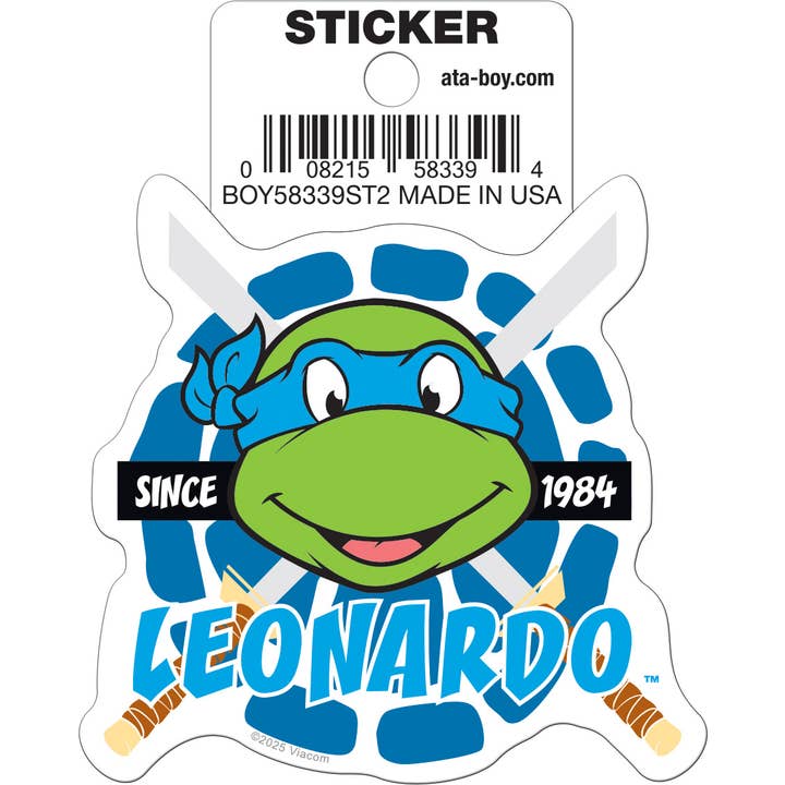 TMNT Leonardo Head Die Cut Vinyl Sticker