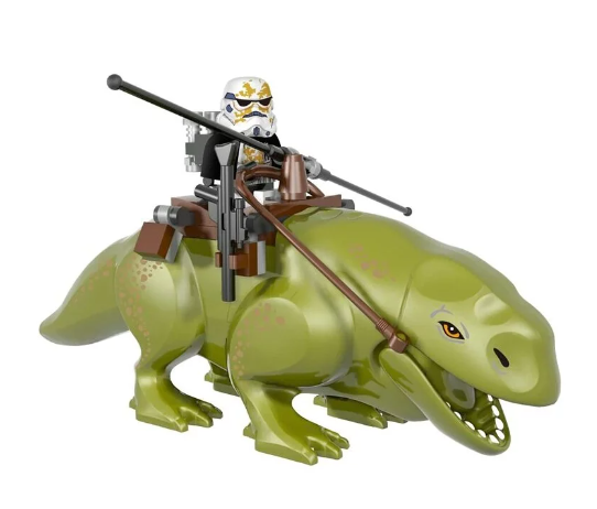 Star Wars Lego Custom Minifigure Set - Sand Desert Stormtrooper & Dewback