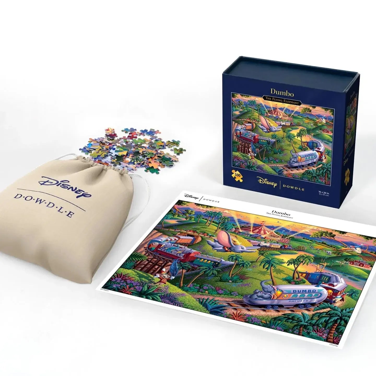 Disney Puzzle - Dumbo The Flying Elephant 500 Piece Jigsaw Puzzle Disney x Dowdle