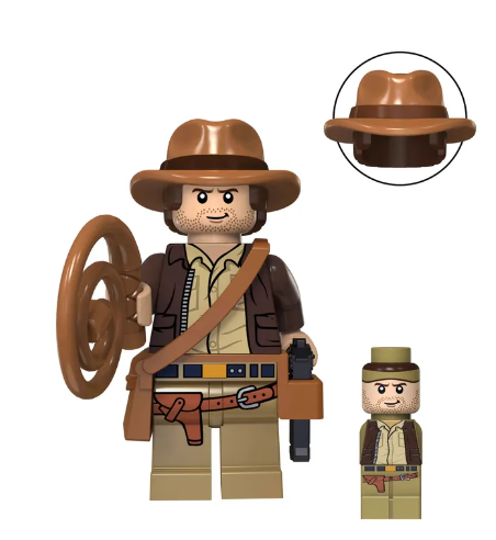 Indiana Jones Lego Custom Minifigure - Indiana Jones