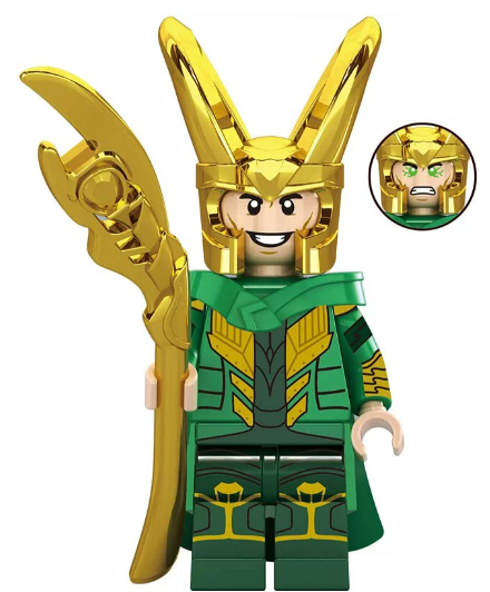 Marvel Lego Custom Minifigure - Loki Avengers 3