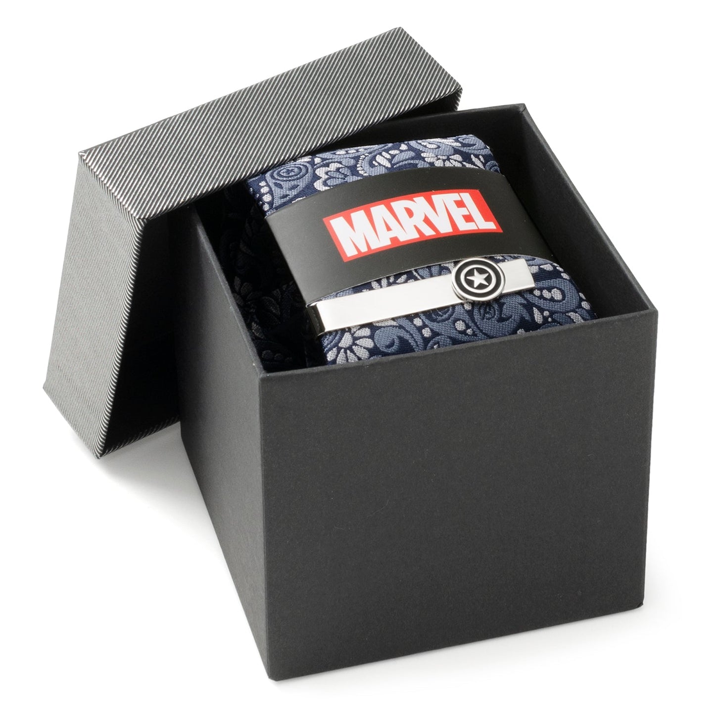 Marvel Avengers Icons Necktie and Tie Bar Gift Set