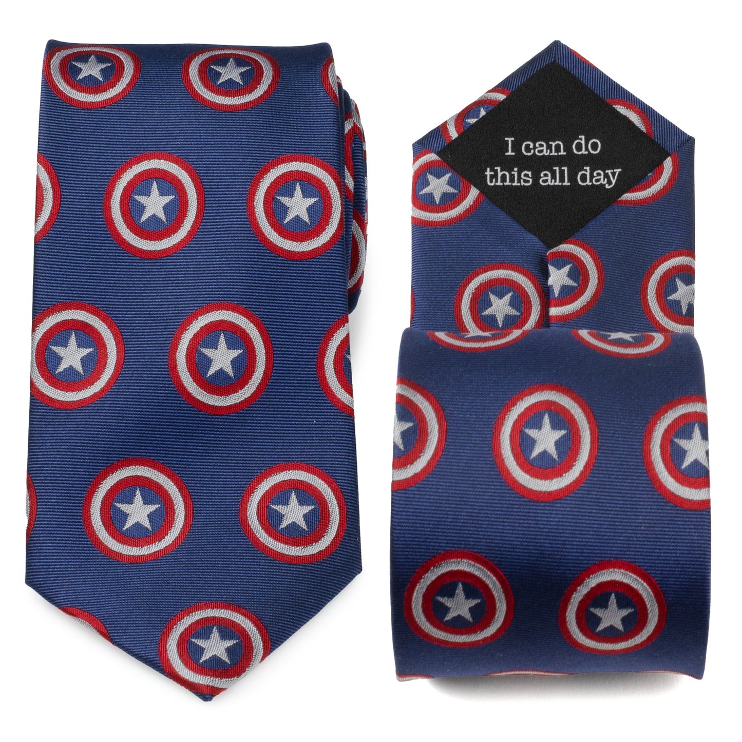 Marvel Captain America Hidden Message Blue Men's Tie