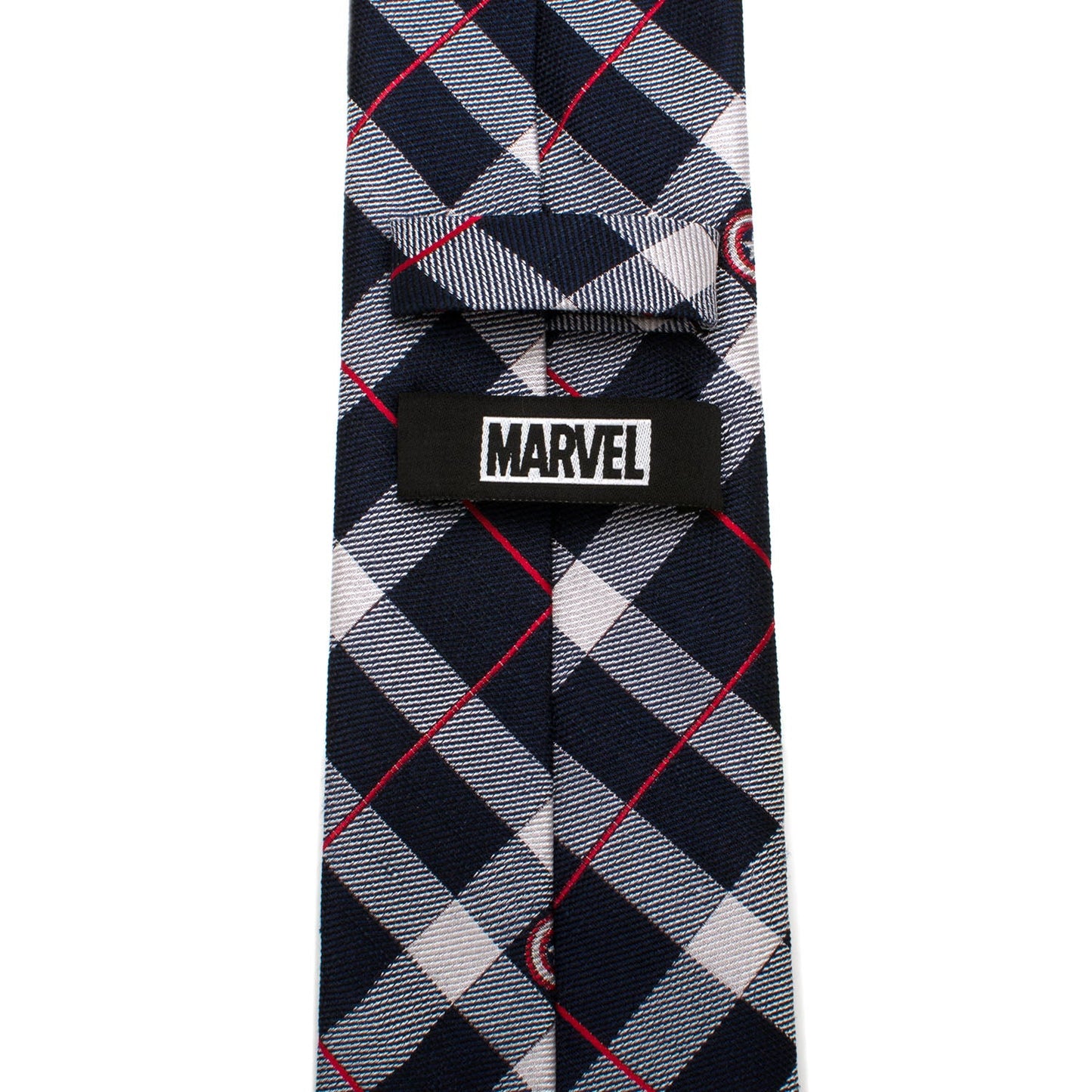 Marvel Captain America Blue Plaid Tie