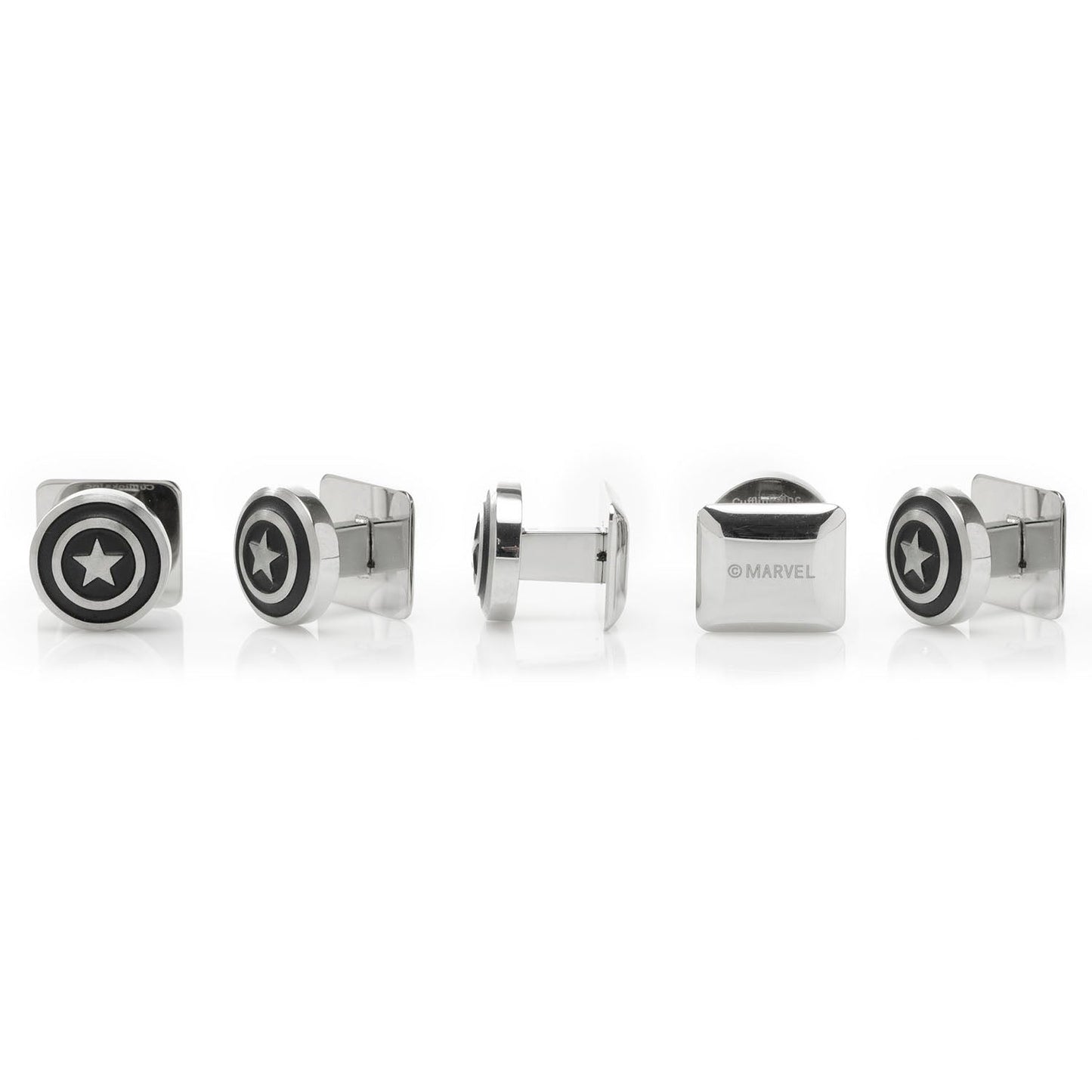 Marvel Captain America Shield Stainless Steel 5-Stud Set