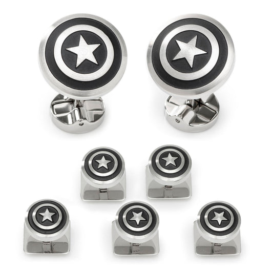 Marvel Captain America Shield Stainless Steel 5-Stud Set