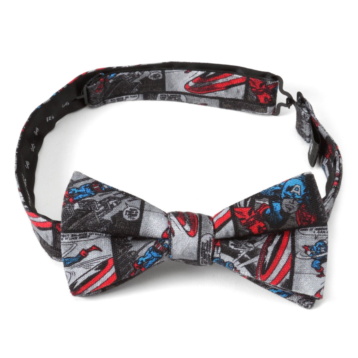 Marvel Captain America Comic Gray Men's Bow Tie