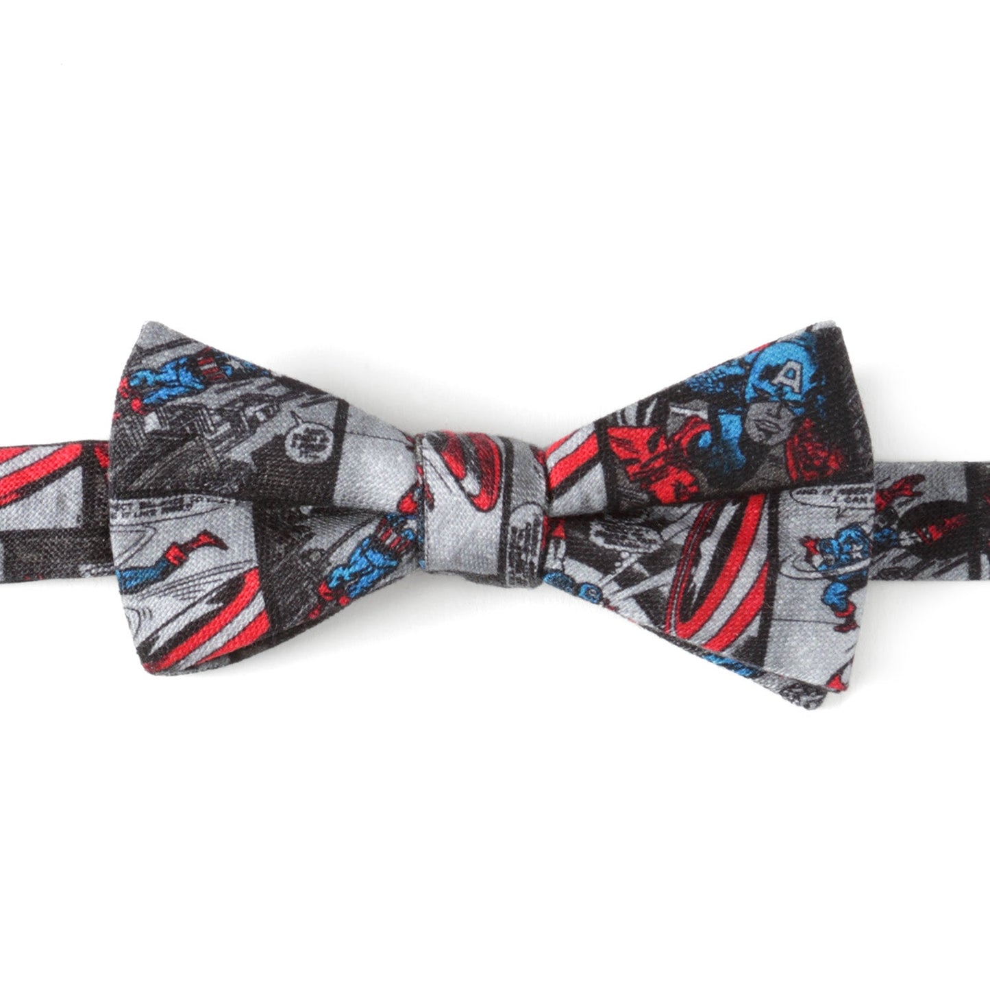 Marvel Captain America Comic Gray Men's Bow Tie