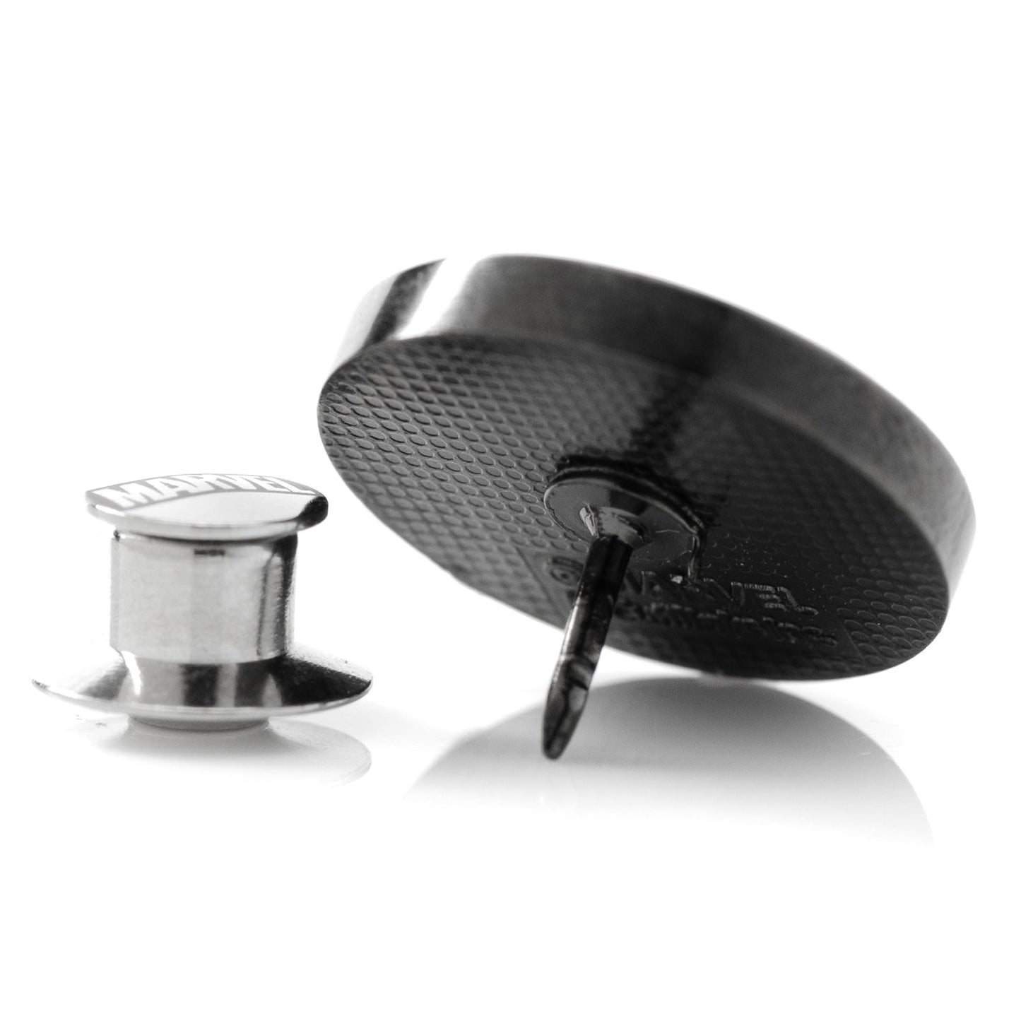 Marvel Daredevil Men’s Black Tie and Embossed Logo Lapel Pin Gift Set