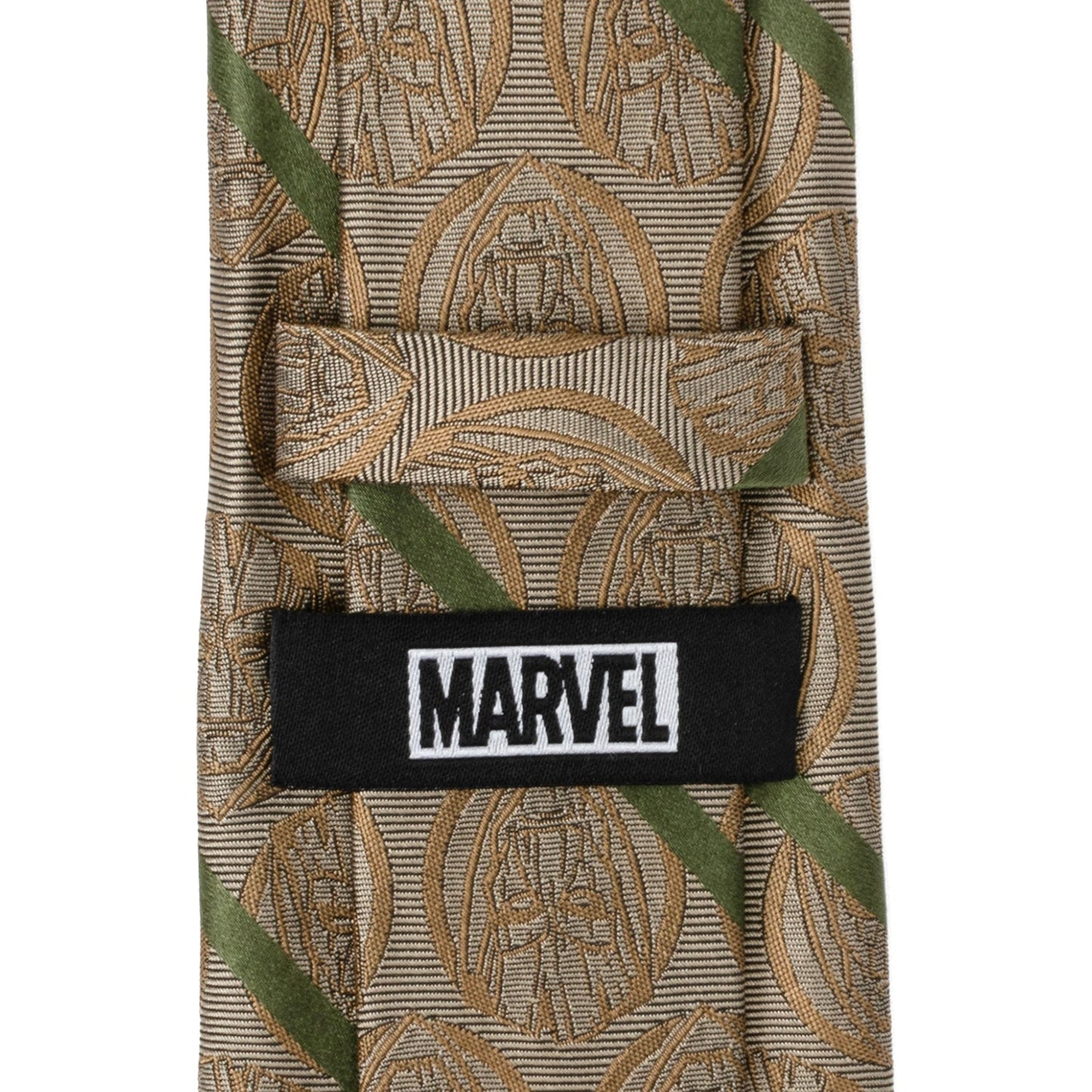 Marvel Guardians of the Galaxy Groot Tan Striped Men's Tie