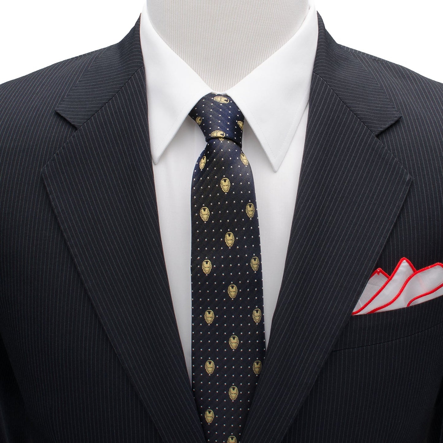 Marvel Iron Man Gray Dot Tie