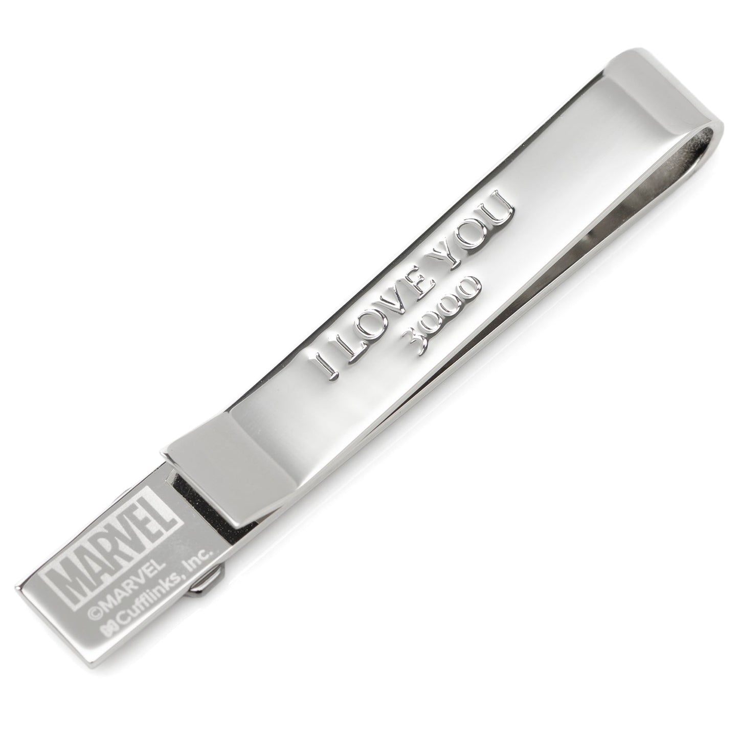 Marvel Iron Man "I Love You 3000" Textured Hidden Message Tie Bar