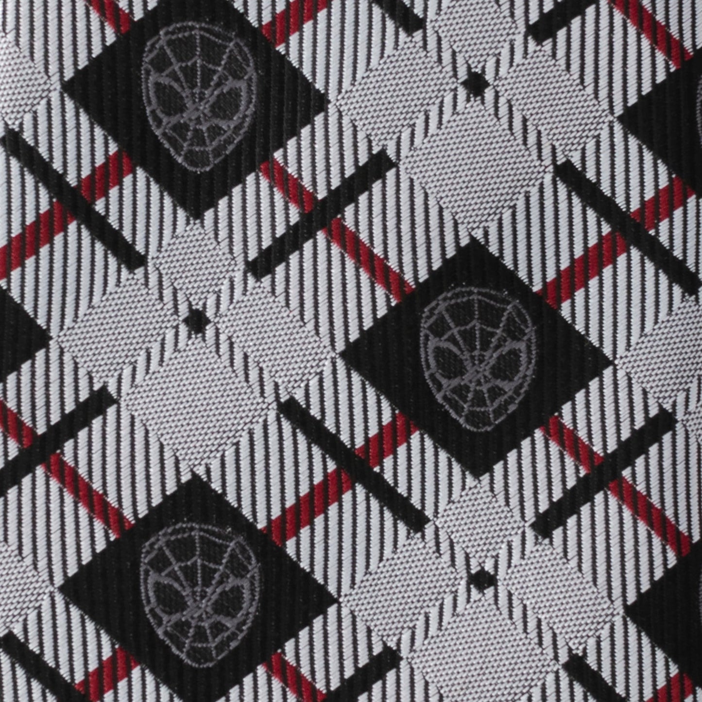 Marvel Spider-Man Plaid Black Men's Tie