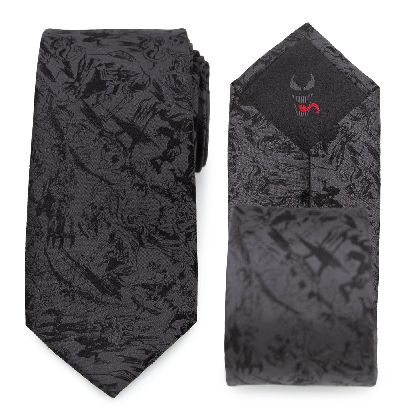Marvel Venom Dark Gray Action Men's Tie