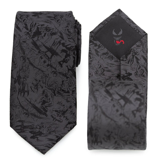 Marvel Venom Dark Gray Action Men's Tie