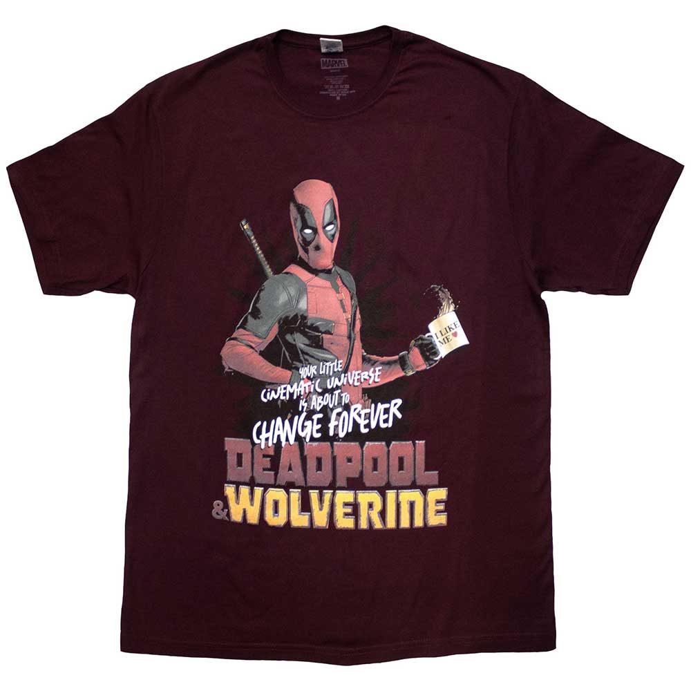 Marvel Deadpool and Wolverine Deadpool Graffiti Graphic T-Shirt