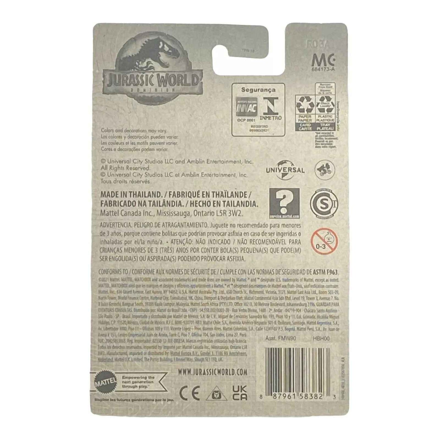 Movie Matchbox - Jurassic World Gyrosphere - Jurassic World Dominion Series