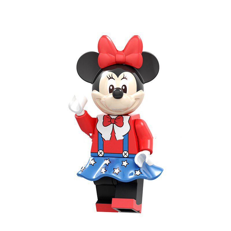 Disney Lego Custom Minifigure - Minnie Mouse (Patriotic)