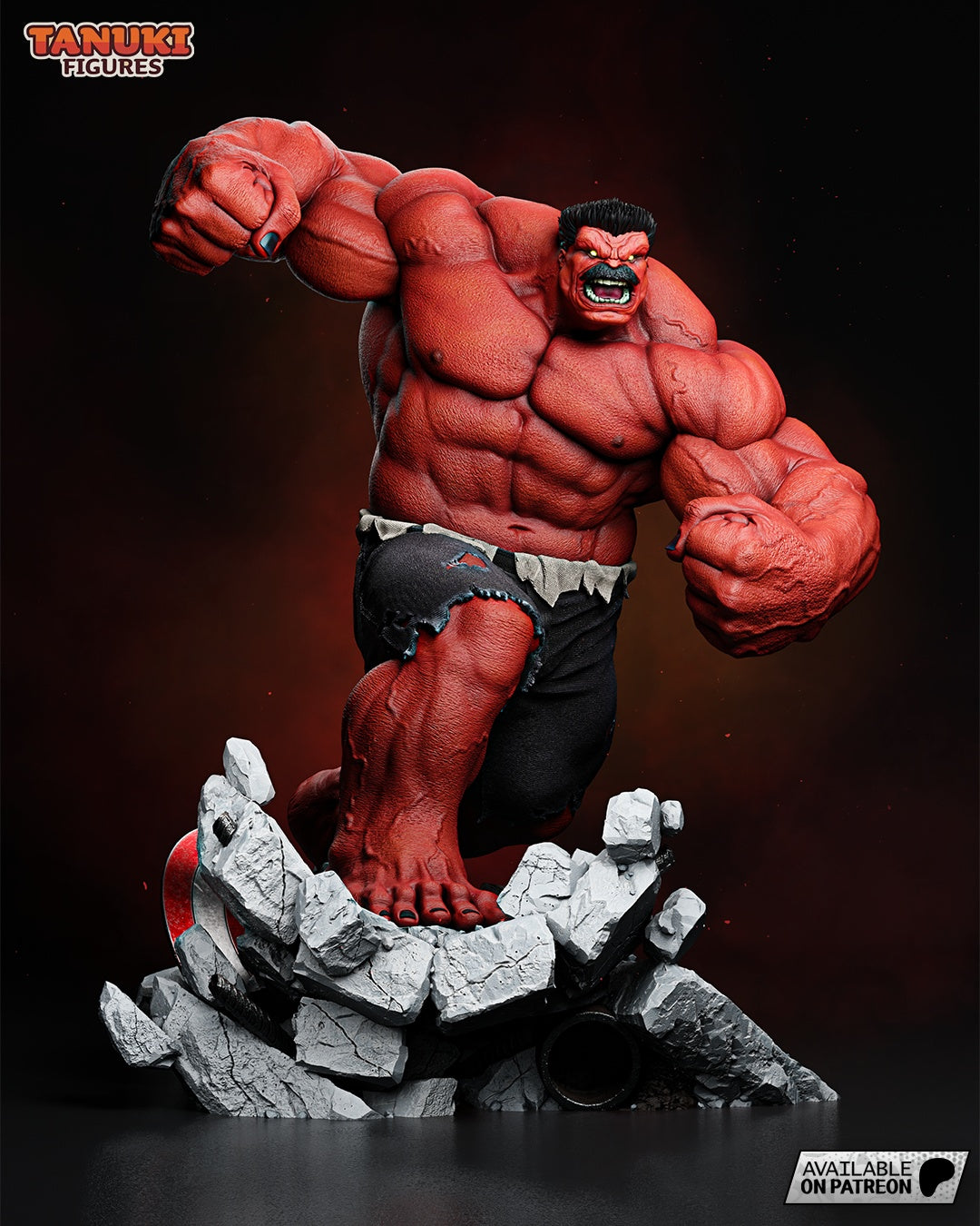 Marvel Comics Statue - Red Hulk (1:6 Scale & Bust)