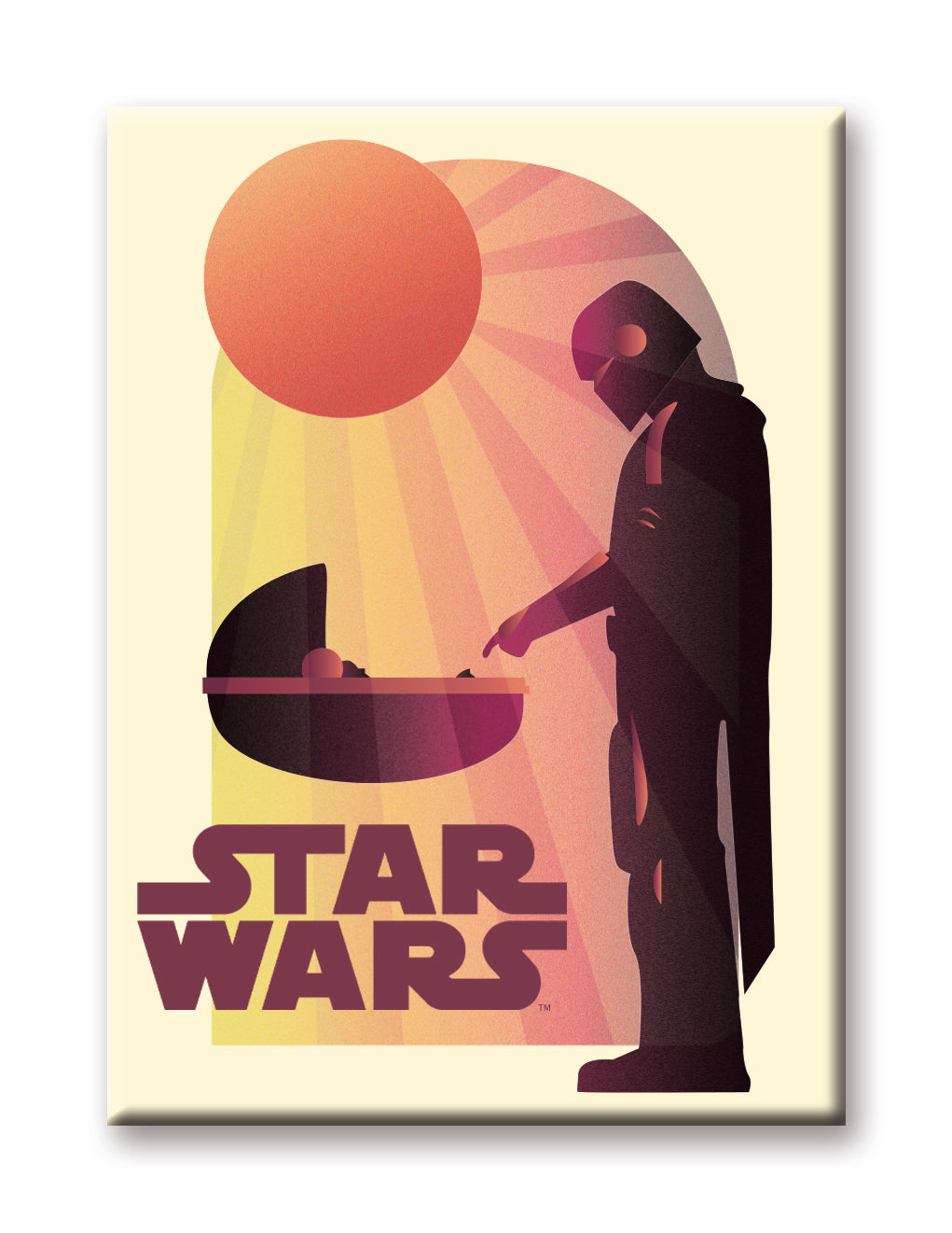 Star Wars Flat Magnet - Mando And Grogu
