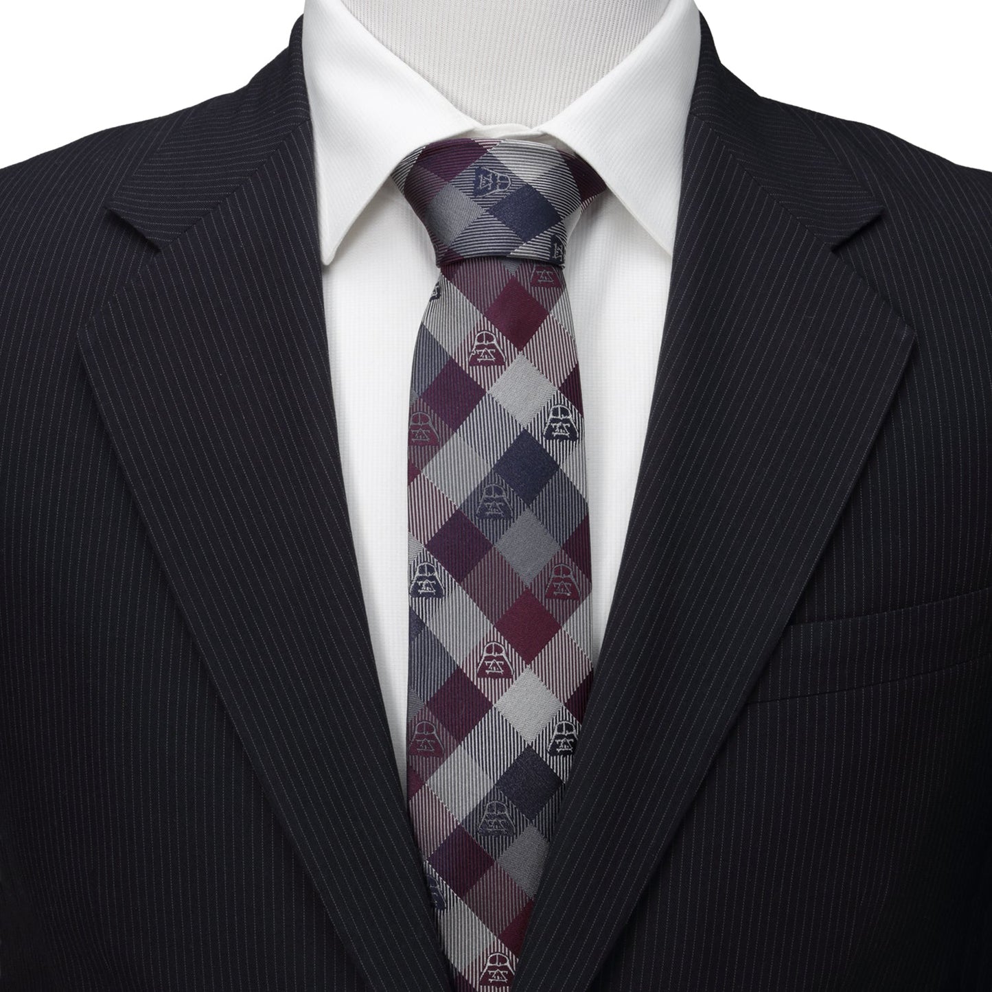 Star Wars Darth Vader Plum Plaid Tie