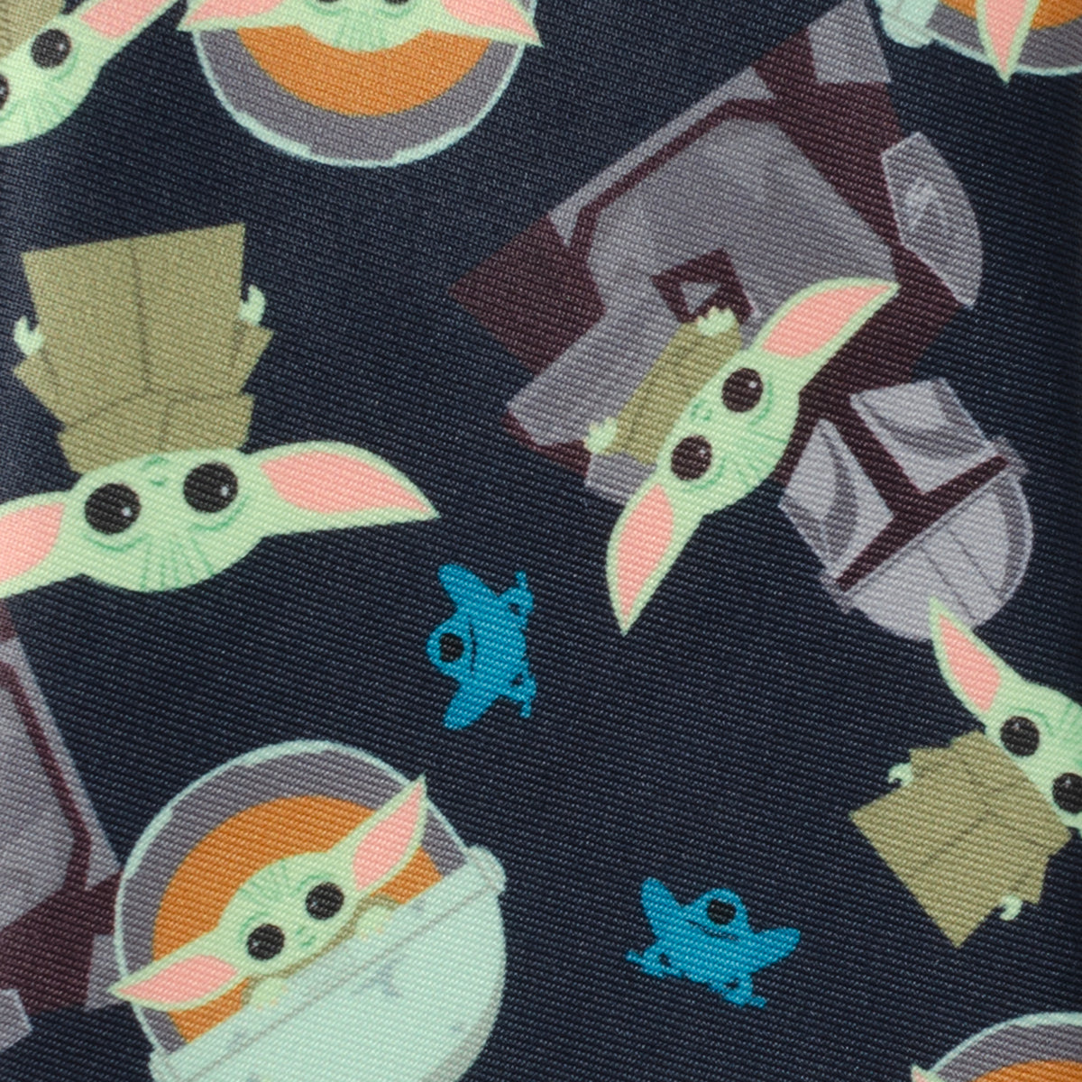 Star Wars Mando Grogu Navy Boy's Tie
