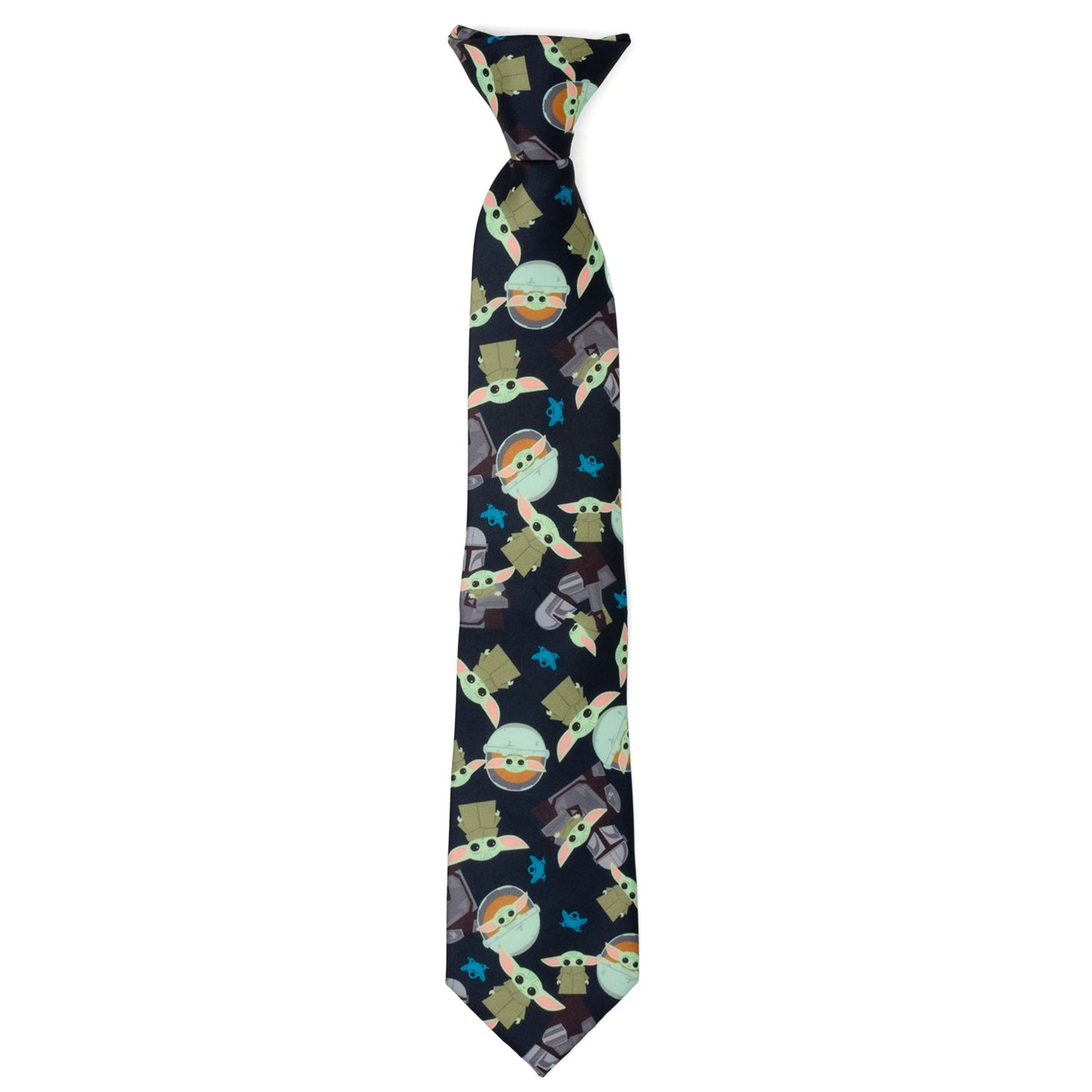 Star Wars Mando Grogu Navy Boy's Tie
