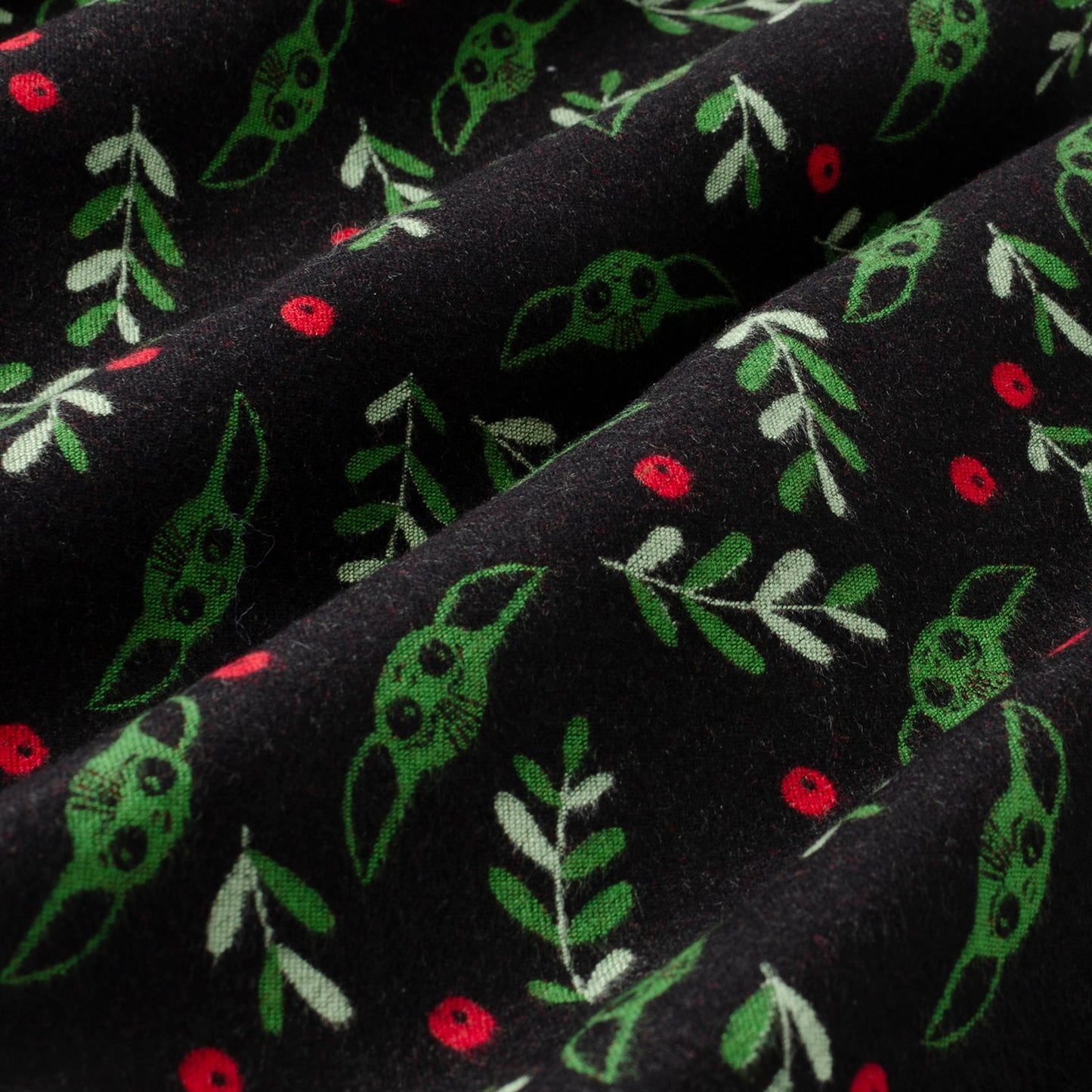 Star Wars Grogu Holiday Black and Green Scarf