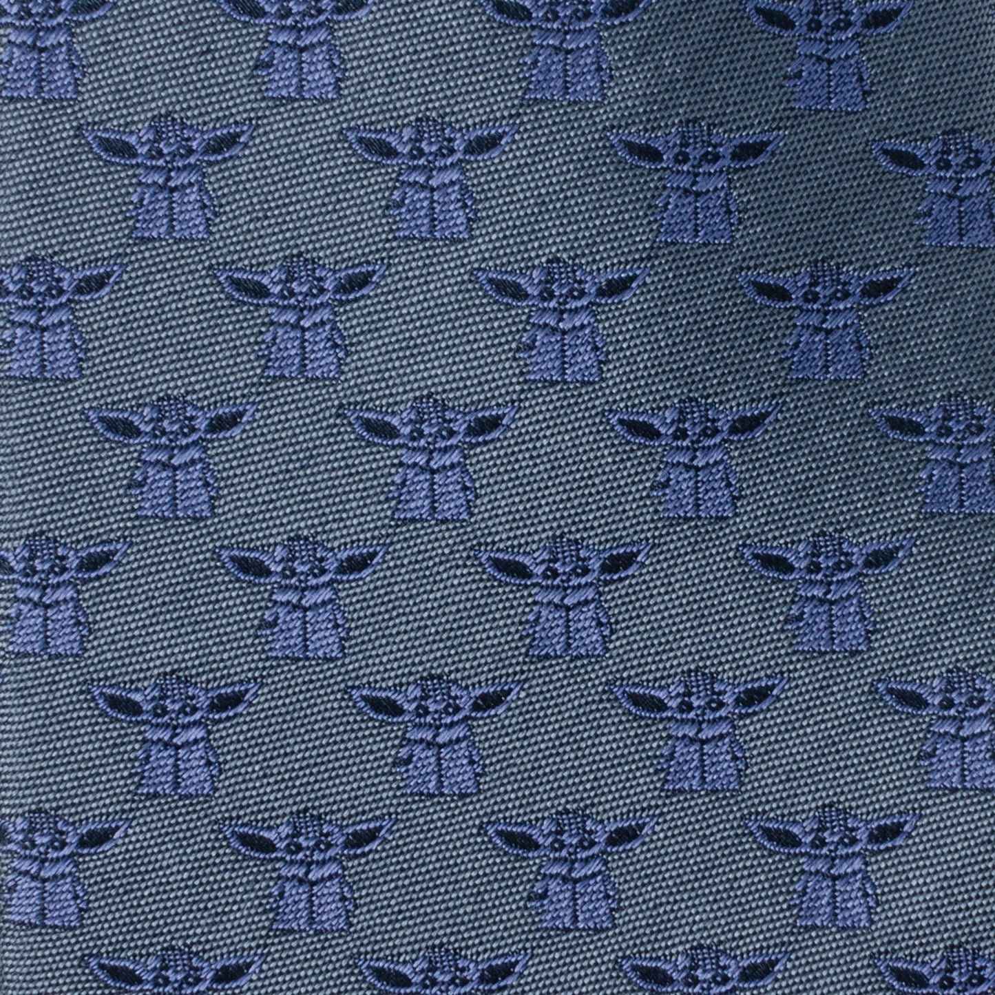 Star Wars Grogu Blue Tonal Tie