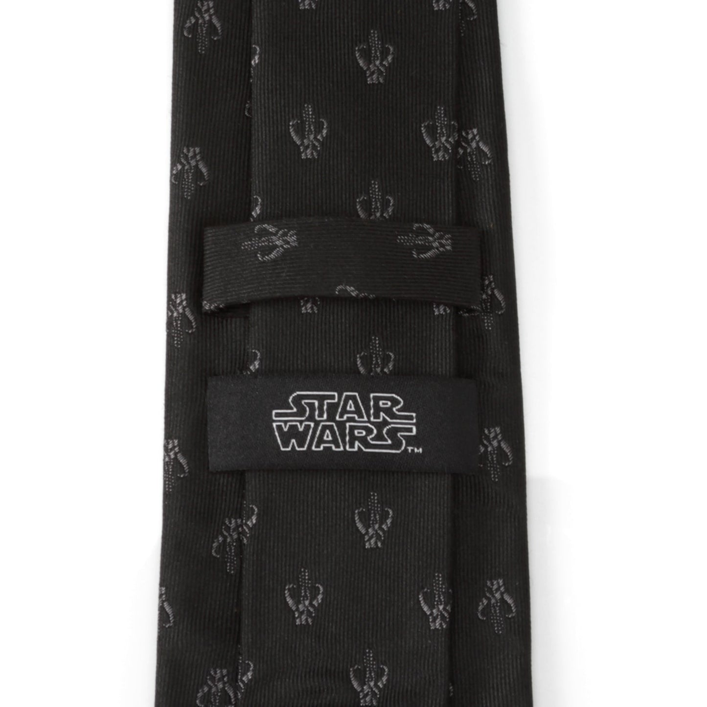 Star Wars Mandalorian Mythosaur Black Silk Tie