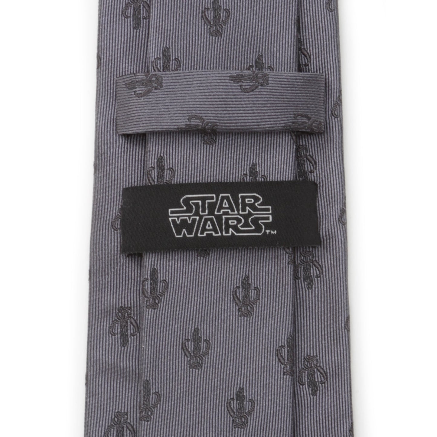 Star Wars Mandalorian Mythosaur Gray Silk Tie