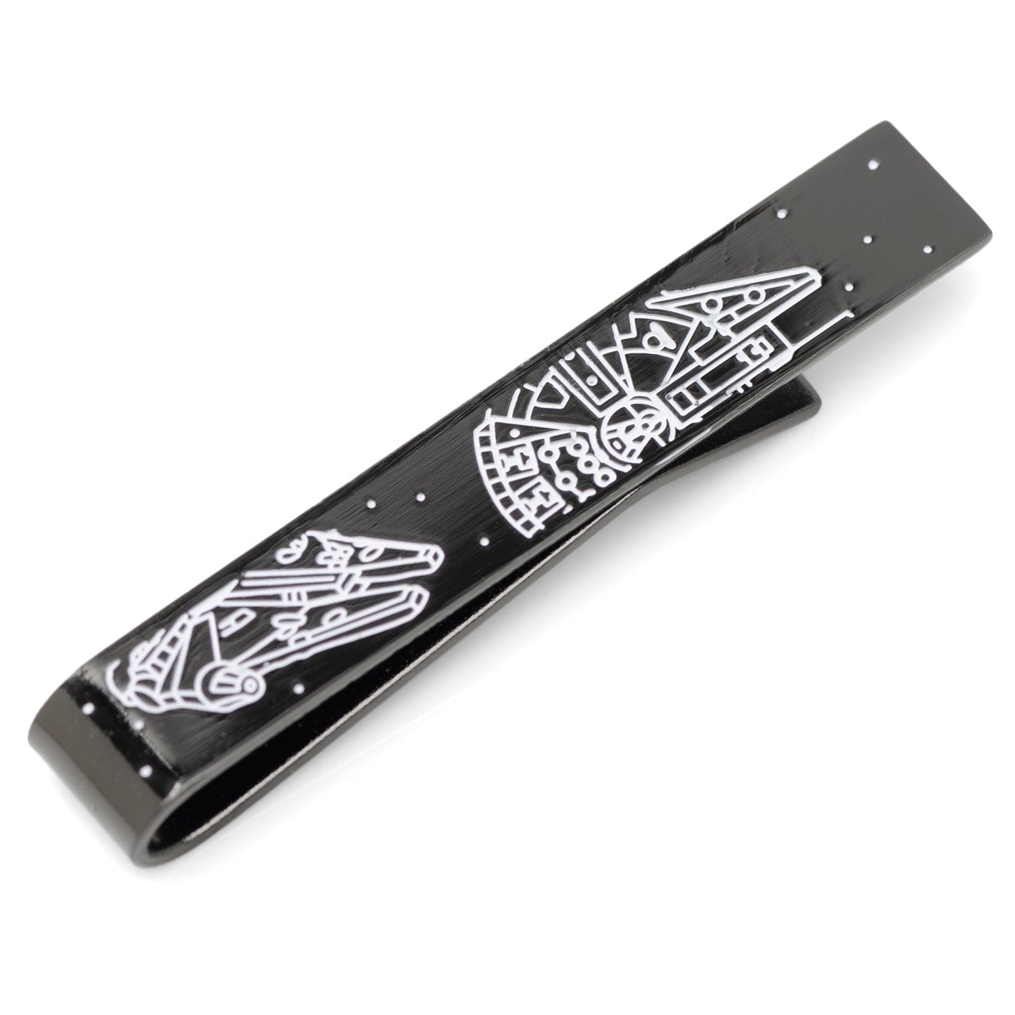 Star Wars Millennium Falcon Black and White Tie Bar