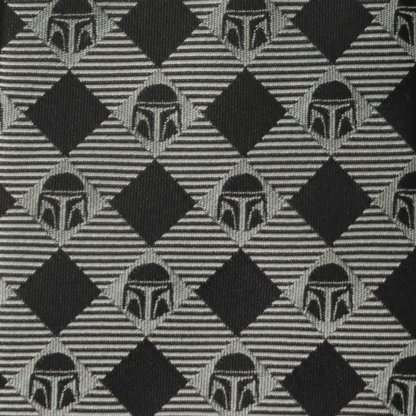 Star Wars Mandalorian Black and Gray Plaid Tie