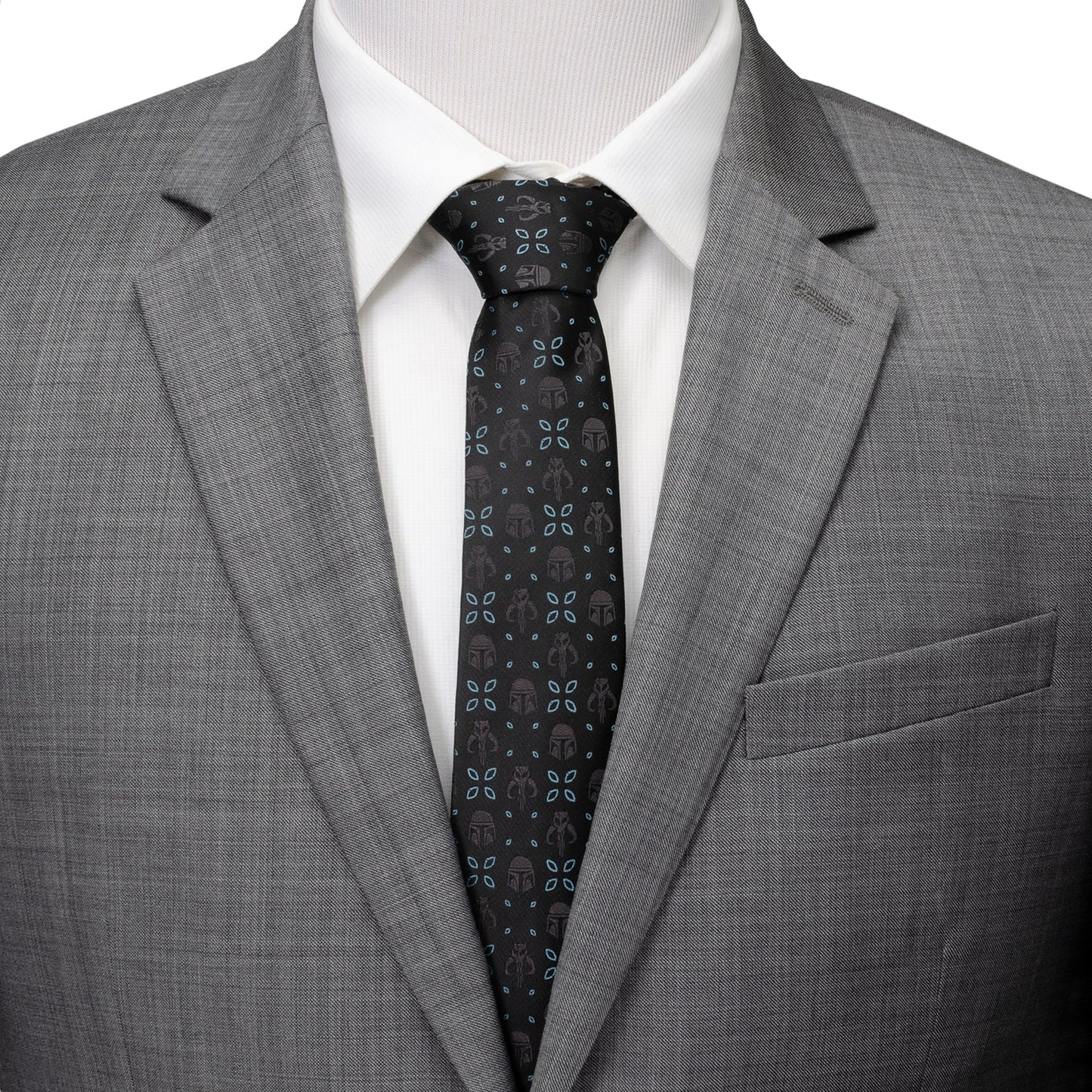 Star Wars Mandalorian Motif Black Tie