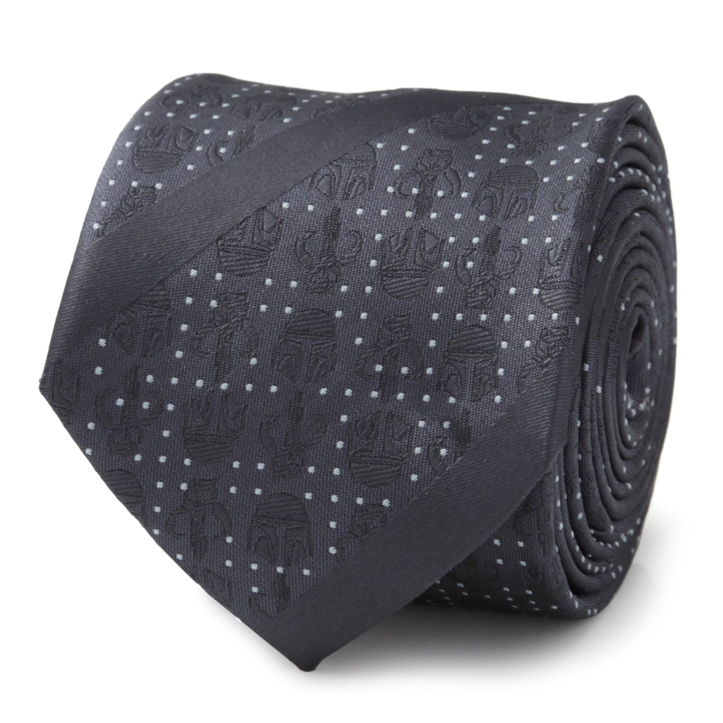 Star Wars Mandalorian Blue Dotted Striped Tie
