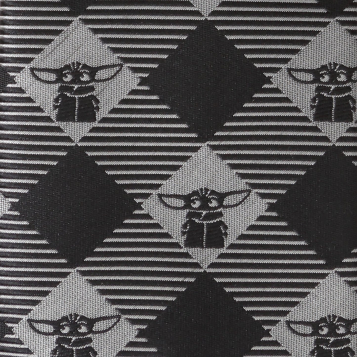 Star Wars Grogu Black Plaid Tie