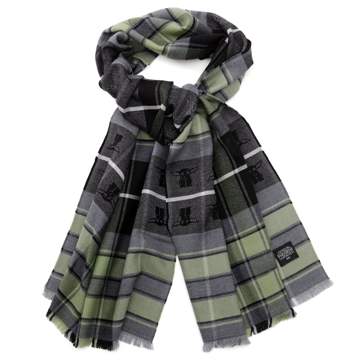 Star Wars Grogu Green and Black Scarf