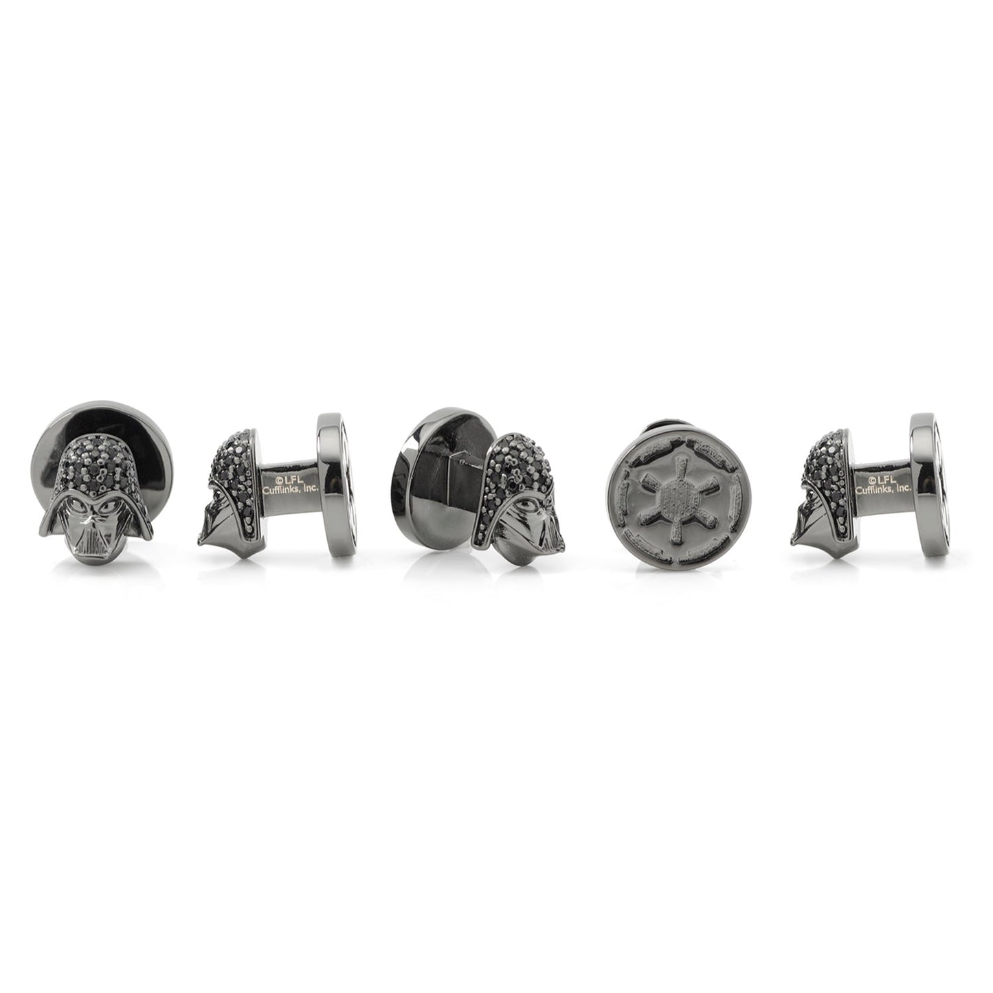 Star Wars Darth Vader Crystal 3D Cufflinks and 5-Stud Set