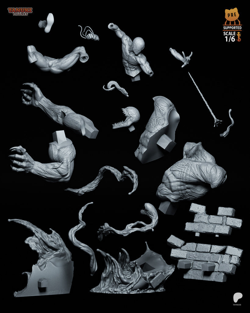 Marvel Comics Statue - Spider-Man x Venom (1:6 Scale & Bust)