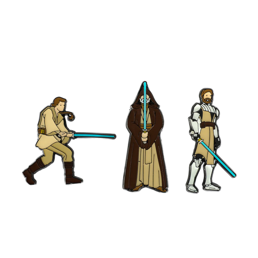 Star Wars Stylized Obi Wan Kenobi 3 Pin Pack